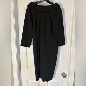Adrianna Papell Black Long Sleeve Dress